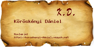 Köröskényi Dániel névjegykártya